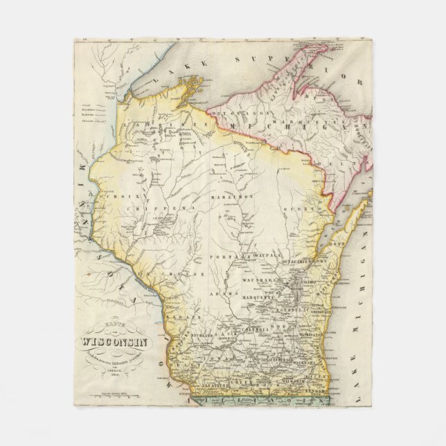 Wisconsin 6 fleece blanket (Front)