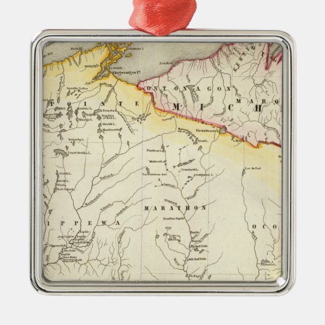 Wisconsin 6 metal tree decoration (Front)