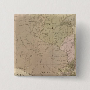 Wisconsin and Iowa 15 Cm Square Badge