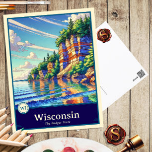 Wisconsin Anime Style Cel Shaded Postcard