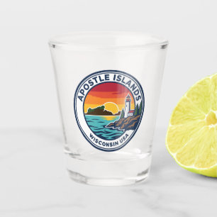 Wisconsin Apostle Islands Sunset USA Shot Glass