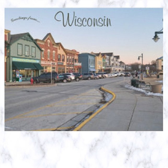 Wisconsin Avenue Village of Pewaukee Wisconsin Postcard (Creator Uploaded)