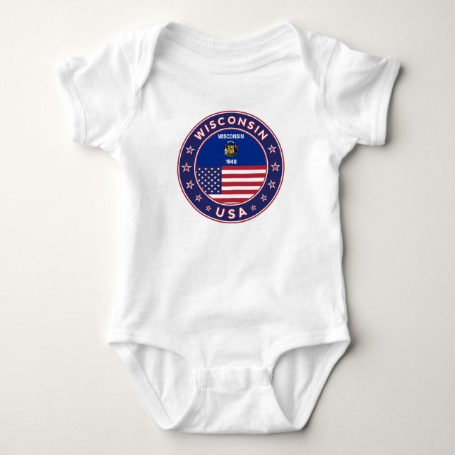 Wisconsin Baby Bodysuit (Front)