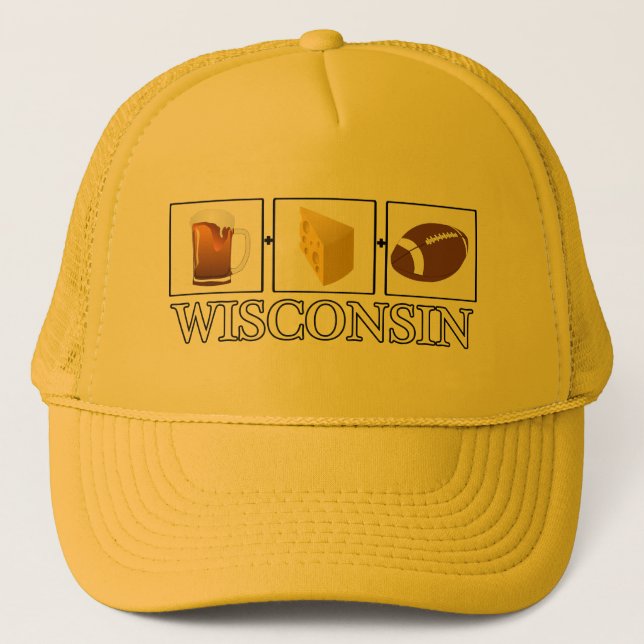 Wisconsin Beer Cheese Football Hat (Front)