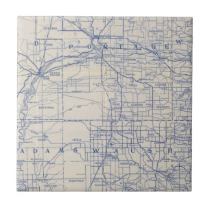 Wisconsin Bicycle Road Map 2 Tile