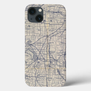 Wisconsin Bicycle Road Map 4 iPhone 13 Case
