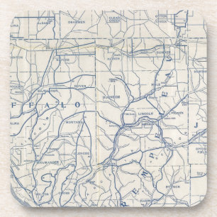 Wisconsin Bicycle Road Map 6 Coaster