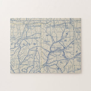 Wisconsin Bicycle Road Map 6 Jigsaw Puzzle