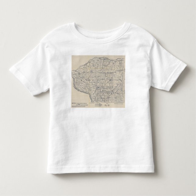 Wisconsin Bicycle Road Map 8 Toddler T-Shirt (Front)