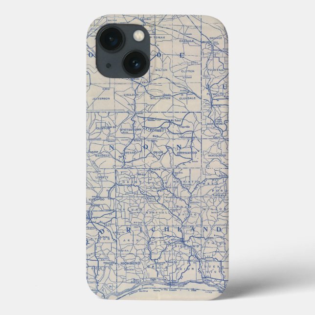 Wisconsin Bicycle Road Map Case-Mate iPhone Case (Back)