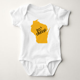 Wisconsin Born to Love Cheese Baby Bodysuit