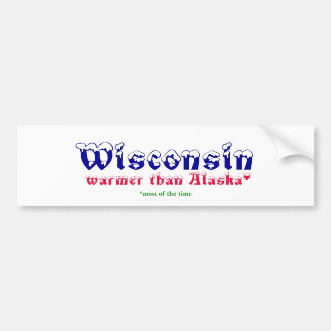 Wisconsin Bumper Sticker (Front)