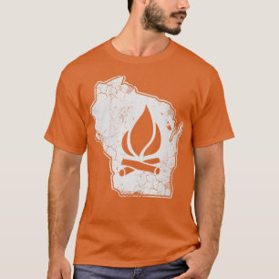 Wisconsin Camping Camp Fire Camping Outrs T-Shirt
