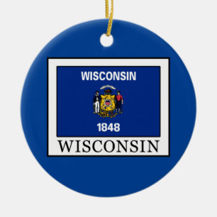 Wisconsin Ceramic Tree Decoration