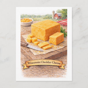Wisconsin Cheddar Cheese (American Food Series) Postcard