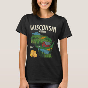 Wisconsin Cheese State Pride Farm Dairy Lover Gift T-Shirt
