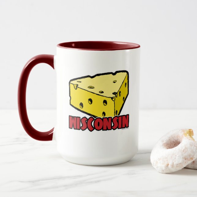 Wisconsin Cheese Wedge Mug (With Donut)