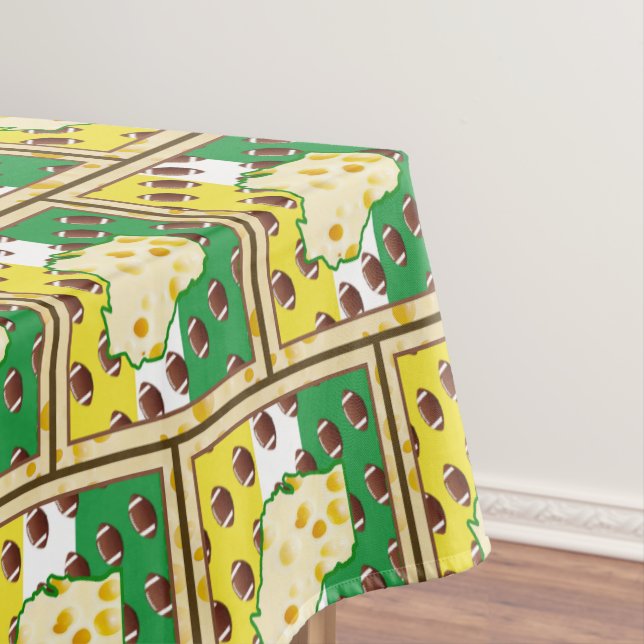 Wisconsin Cheesehead Wisconsin Sports Colours Tablecloth (In Situ)