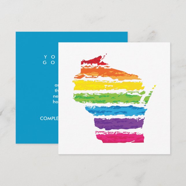 wisconsin colour strokes invitation (Front/Back)