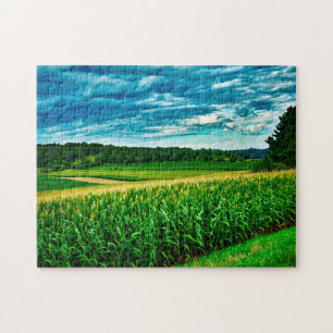 Wisconsin Corn Fields. Jigsaw Puzzle