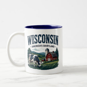 Wisconsin Countryside Heritage Two-Tone Coffee Mug