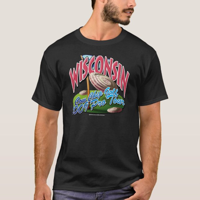 Wisconsin Cow Chip Golf T-Shirt (Front)