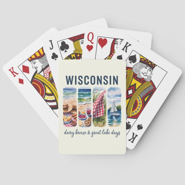 Wisconsin – Dairy Breeze & Great Lakes Days Playing Cards (Back)