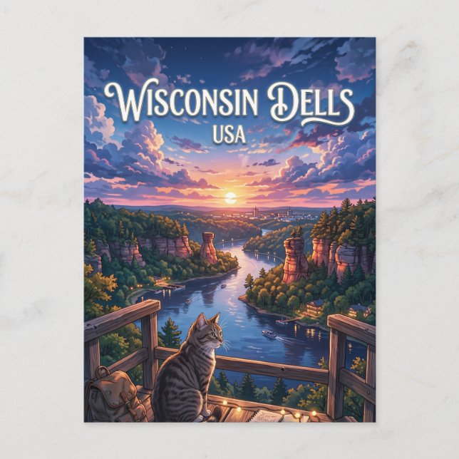 Wisconsin Dells USA Postcard (Front)