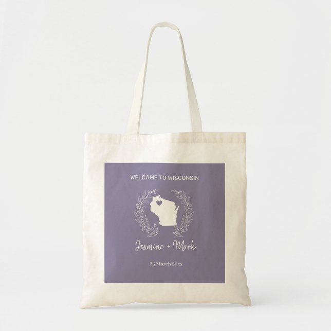 Wisconsin  Destination Wedding Welcome   Tote Bag (Front)