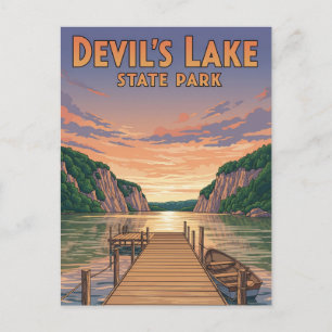 Wisconsin Devil's Lake State Park Travel Postcard