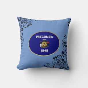 Wisconsin flag cushion