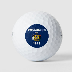 Wisconsin flag golf balls