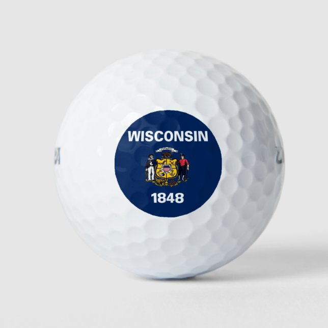 Wisconsin flag golf balls (Front)