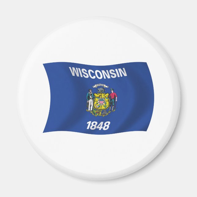 Wisconsin Flag Magnet (Front)