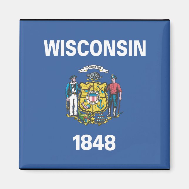 WISCONSIN FLAG MAGNET (Front)