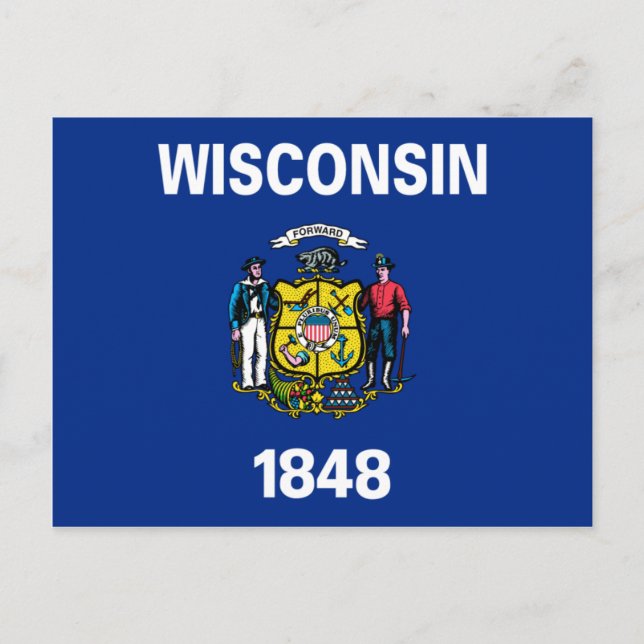 Wisconsin Flag Postcard (Front)