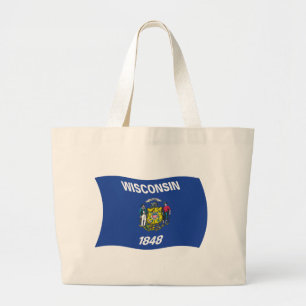 Wisconsin Flag Tote Bag