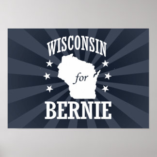 WISCONSIN FOR BERNIE SANDERS POSTER
