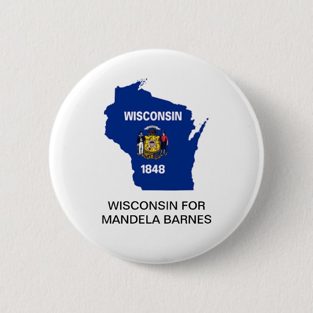 WISCONSIN for MANDELA BARNES SENATE Button (Front)