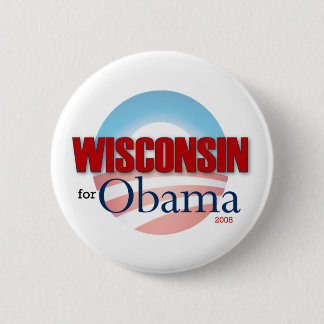 WISCONSIN for Obama 6 Cm Round Badge