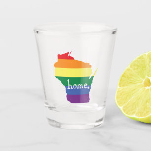 Wisconsin Gay Pride   Map of Home Shot Glass