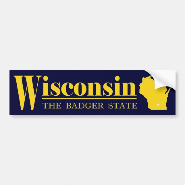 Wisconsin Gold Bumper Sticker (Front)