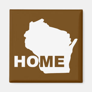Wisconsin Home Away From State Fridge Magnet