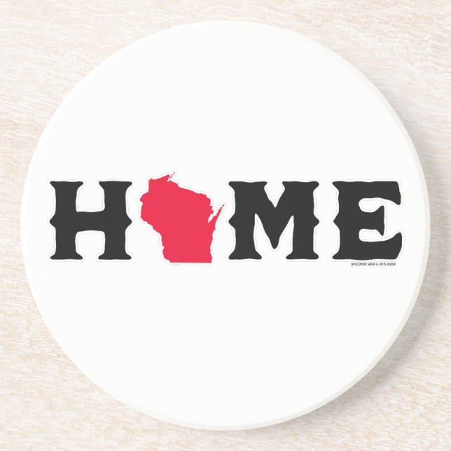 Wisconsin Home Coaster (Front)