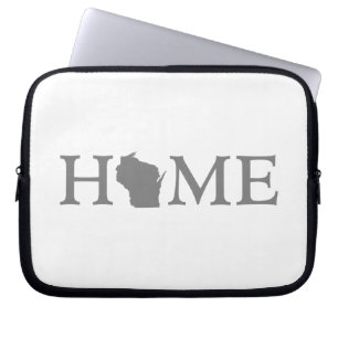 Wisconsin Home State Word Art Laptop Sleeve
