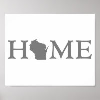 Wisconsin Home State Word Art