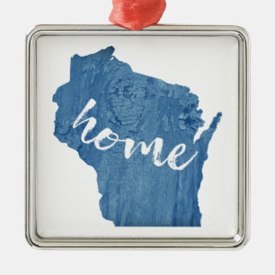 Wisconsin Home Wood Grain Metal Tree Decoration