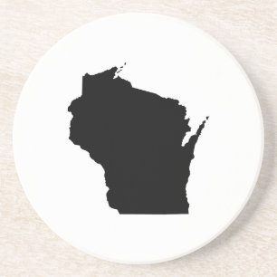 Wisconsin in Black Coaster