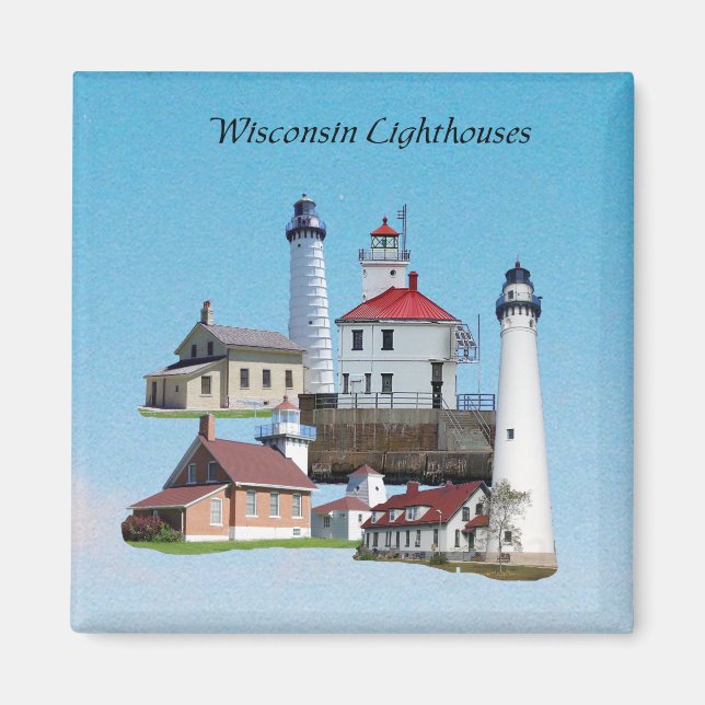 Wisconsin Lighthouse magnet (Front)