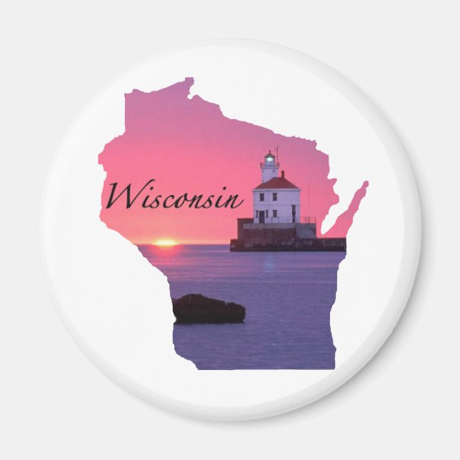 Wisconsin Lighthouse Magnet (Front)
